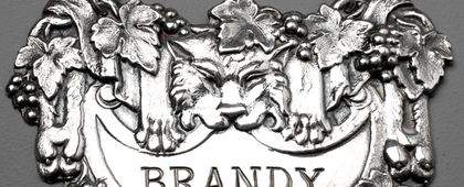 Silver Leopard's Pelt Wine Label - Brandy